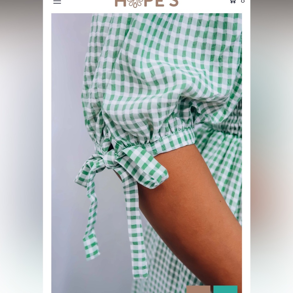 Green&white dress - Picture 4 of 10